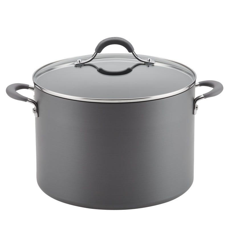 Circulon Radiance Hard-Anodized Nonstick Wide Stockpot, 10-Quart, Gray