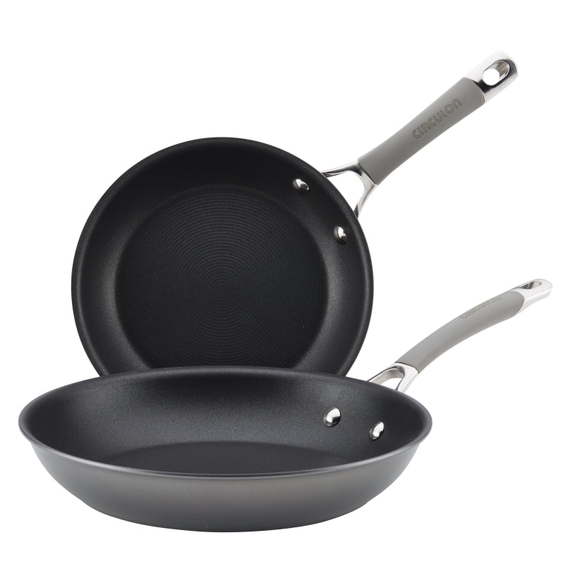 Circulon Elementum Hard-Anodized Nonstick Frying Pan Set, 2-Piece, Oyster Gray