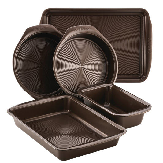 Circulon Bakeware Nonstick Bakeware Set, 5-Piece, Chocolate Brown