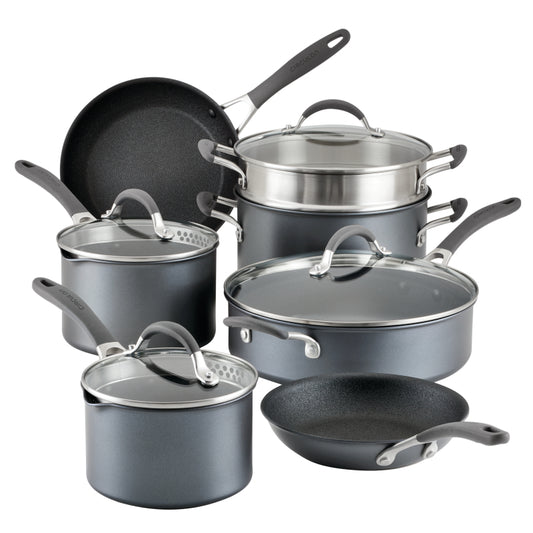 Circulon A1 Series with ScratchDefense Nonstick Induction Pots and Pans Cookware Set, 11-Piece, Graphite
