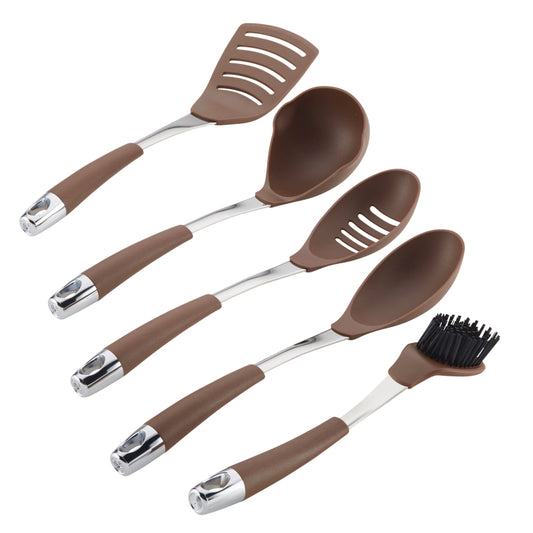 Circulon Harmony Tools Nylon Tool Set, 5-Piece, Chocolate