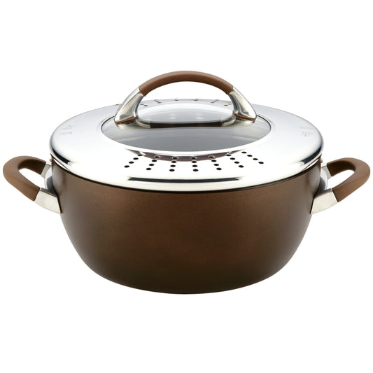 Circulon Symmetry Chocolate 5.5-Quart. Casserole With Lid Chocolate
