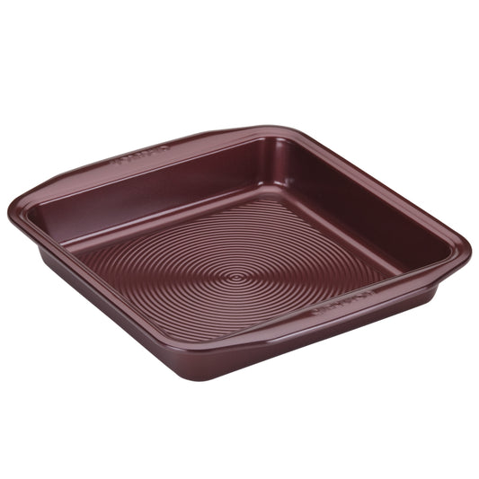 Circulon Bakeware Square Nonstick Cake Pan, 9-Inch, Merlot