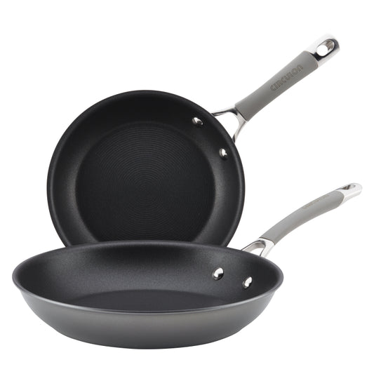 Circulon Elementum Hard-Anodized Nonstick Frying Pan Set, 2-Piece, Oyster Gray