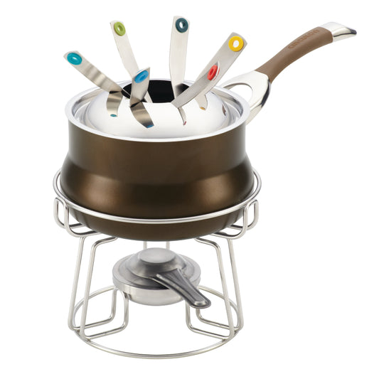 Circulon Symmetry Chocolate 3.25Quart Fondue Set Chocolate