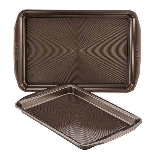 Circulon Bakeware Nonstick Cookie Pan Set, 2-Pieces, Chocolate Brown