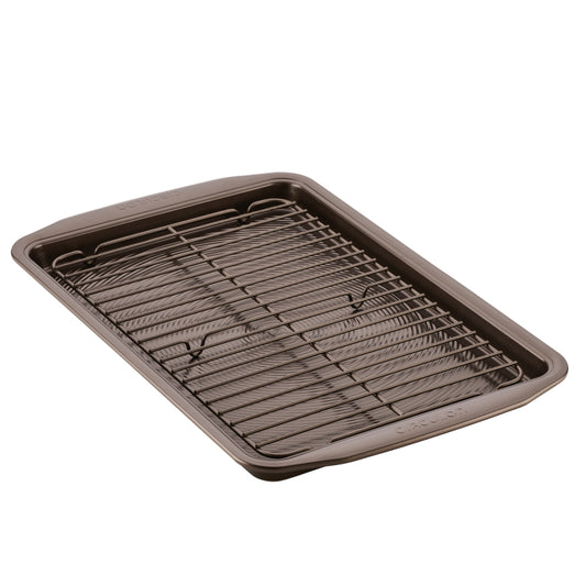Circulon Nonstick Bakeware Cookie Pan Set, 2-Pieces, Chocolate