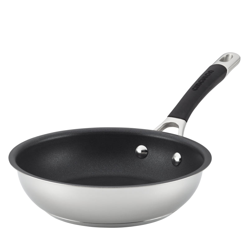 Circulon Momentum Stainless Steel Skillet, 8.5-Inch, Silver