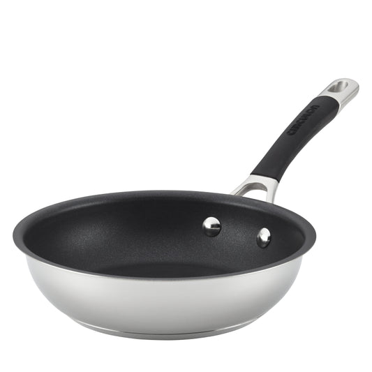 Circulon Momentum Stainless Steel Skillet, 8.5-Inch, Silver