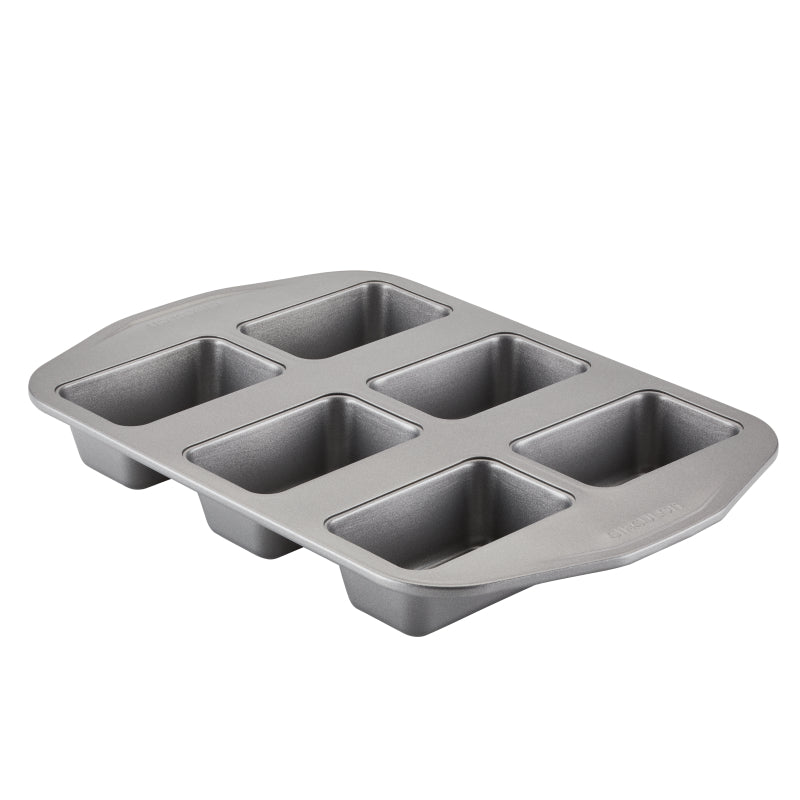 Circulon Nonstick Bakeware Mini Loaf Pan, 6-Cup, Gray