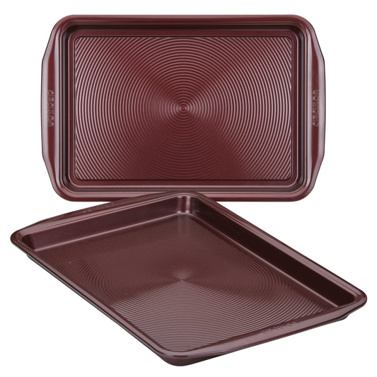 Circulon Bakeware Nonstick Cookie Pan Set, 2-Piece, Merlot