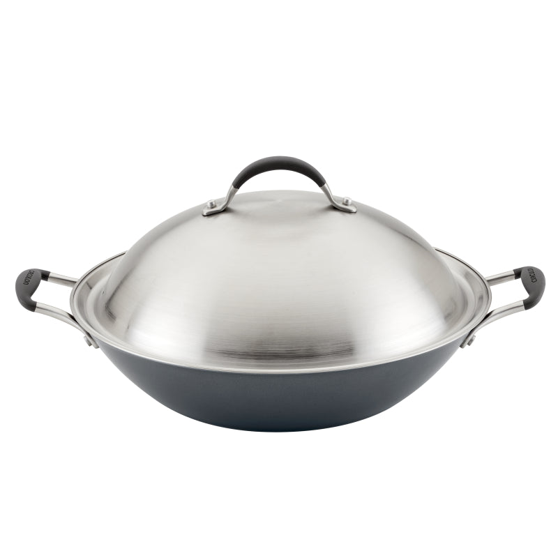 Circulon A1 Series with ScratchDefense Nonstick Induction Wok with Lid, 14-Inch, Graphite